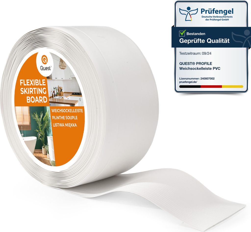 QUEST Battiscopa in PVC 100x25mm, 5m, Battiscopa morbido, Immagine del prodotto 
