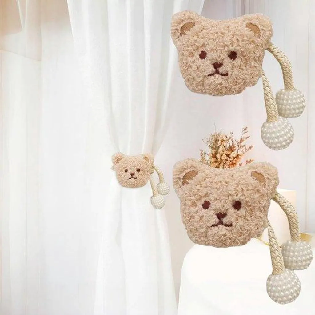 Aménagement chambre d'enfant : Porte-rideaux lion lot de 2 décoratifs