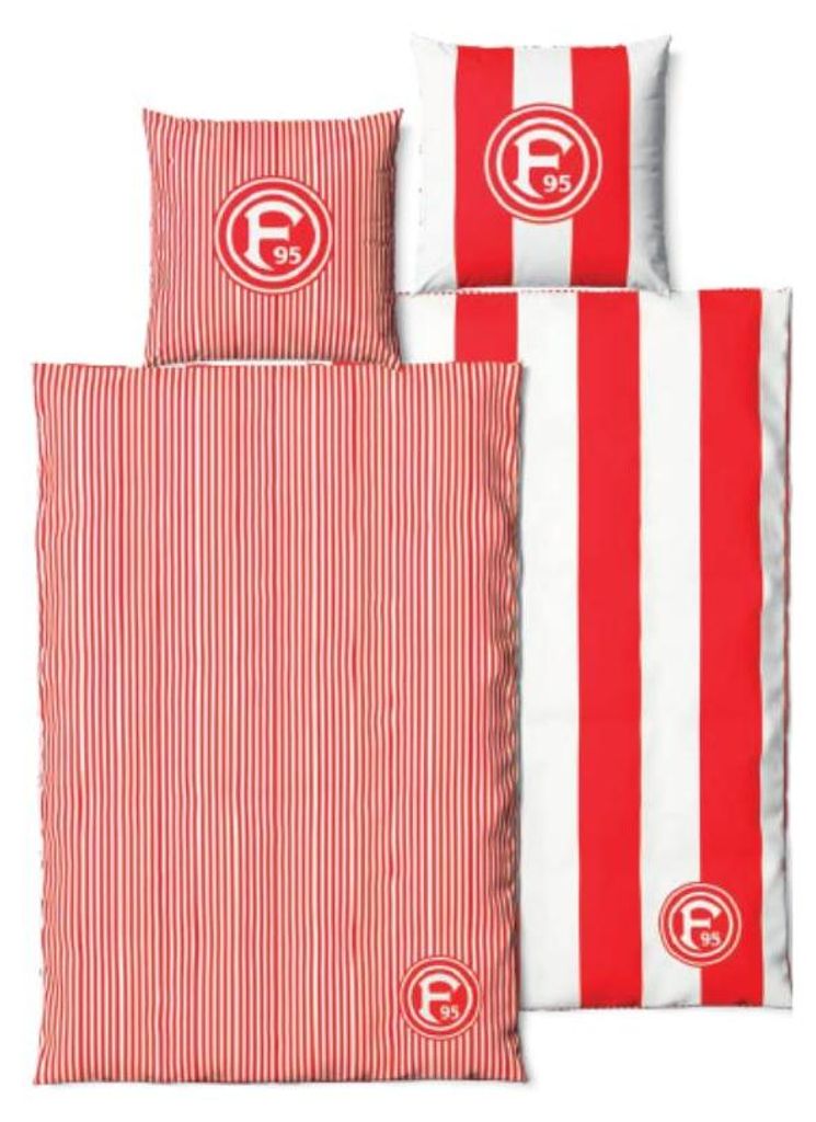 Fortuna Düsseldorf Wendebettwäsche "Streifen" Produktbild 