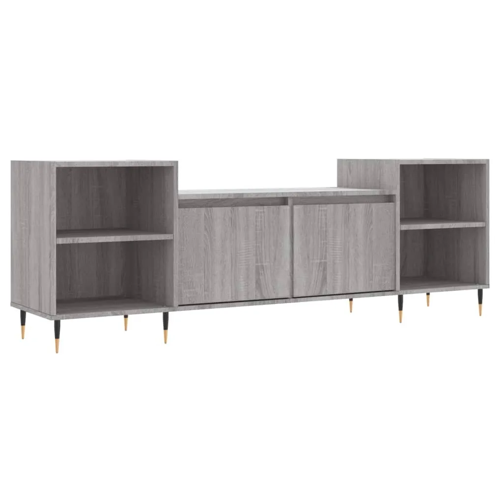 Porta TV Moderno SYFAX 160 cm Legno Multistrato Grigio Sonoma Elegante