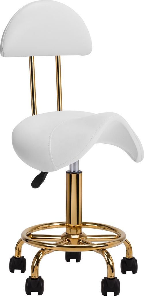 Kosmetikhocker 6001-G gold-weiß Produktbild 1