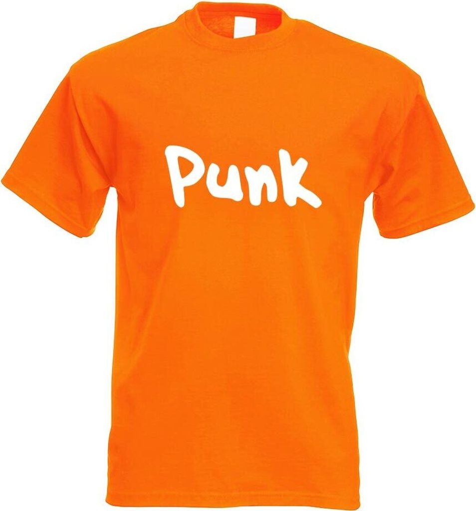 Kiwistar - T-Shirt - orange - Punk Schriftzug Musikrichtung Motiv Bedruckt Funshirt Design Print - mit Motiv Bedruckt - Funshirt Design - Sport - F...
