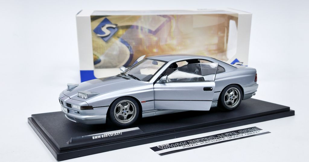BMW 850 (E31) CSI silber - Modellauto 1:18 Solido Produktbild 14