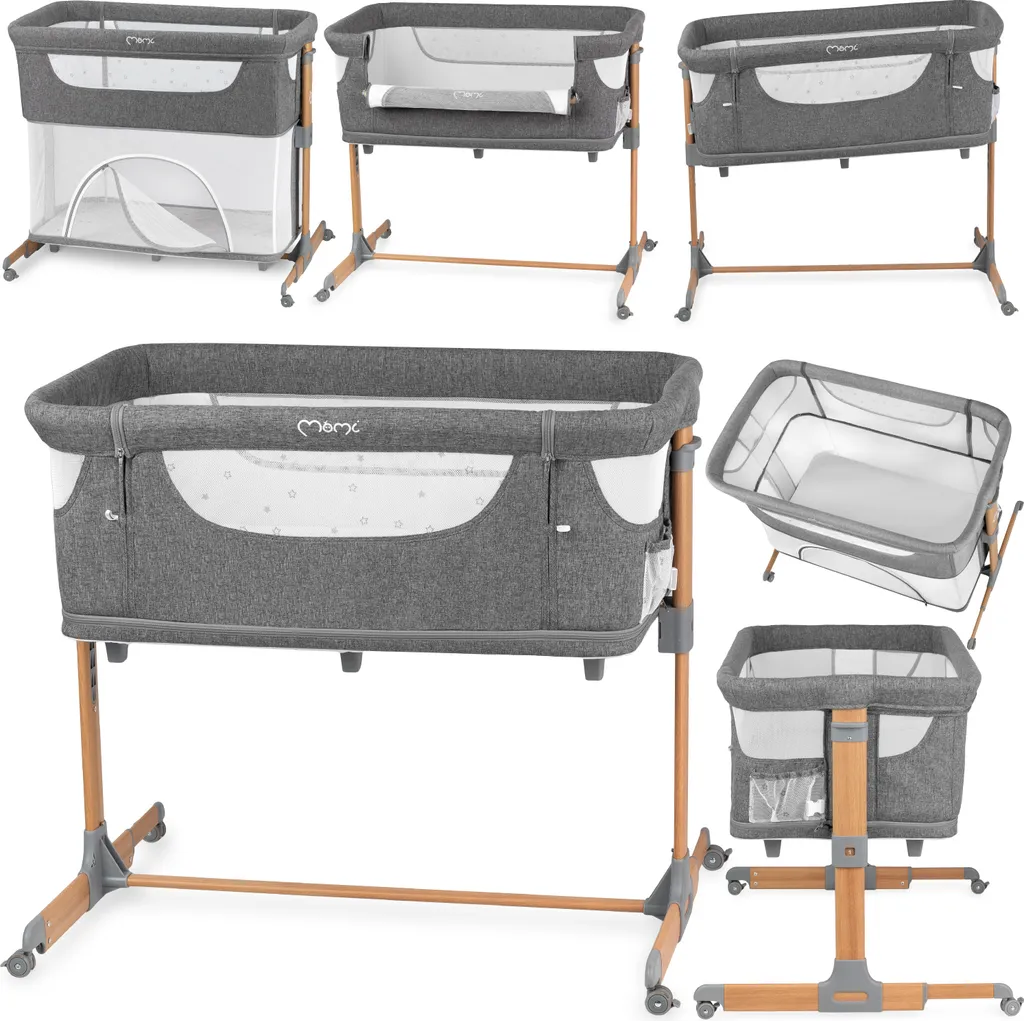 Lit de Voyage Bébé 4in1 SMARTBED Gris - Idéal Sieste et Nuit Safe