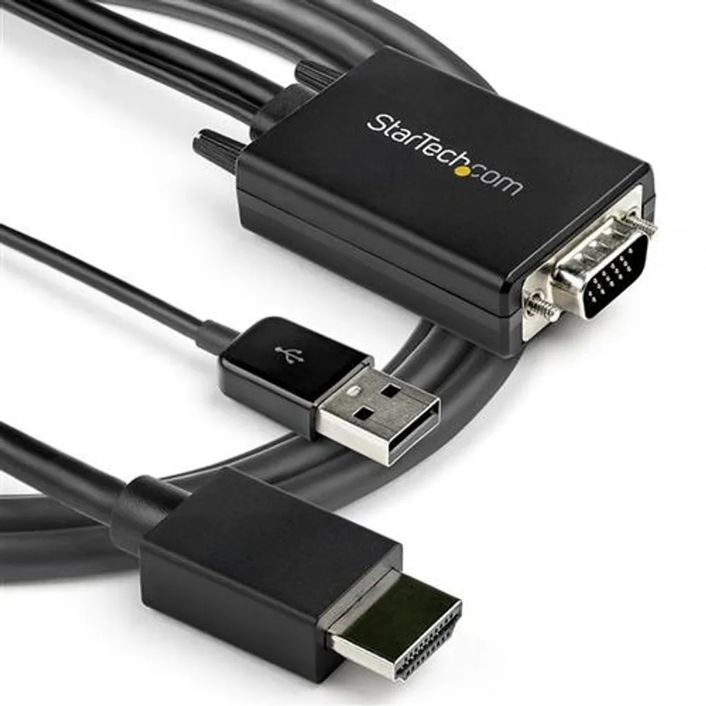 Connecter un PC VGA sur TV HDMI : Câble Adaptateur 2m avec Son et HD - 6