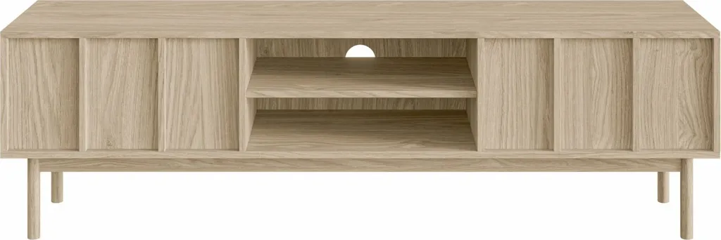 Meuble TV Scandinave Selsey Neksto 170 cm en Chêne avec Rangements