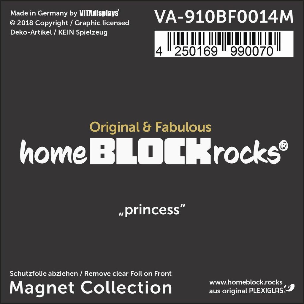 homeBLOCKrocks MAGNET „princess“