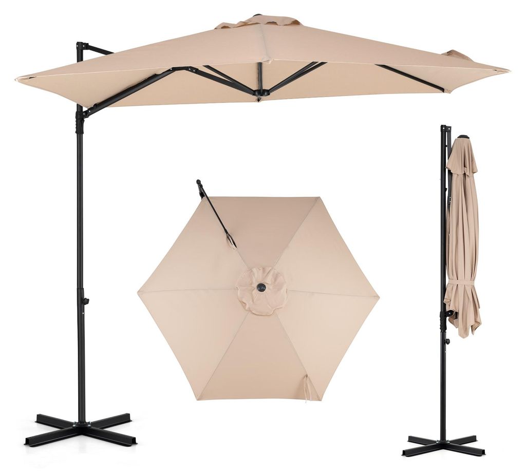 Parasol COSTWAY, średnica 270 cm, parasol wiszący, obrotowy Zdjęcie produktu 