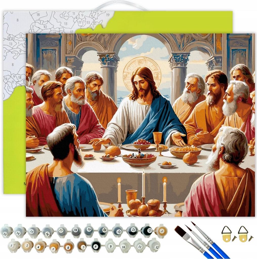 Malen nach Zahlen Erwachsene Religion Letztes Abendmahl Produktbild 