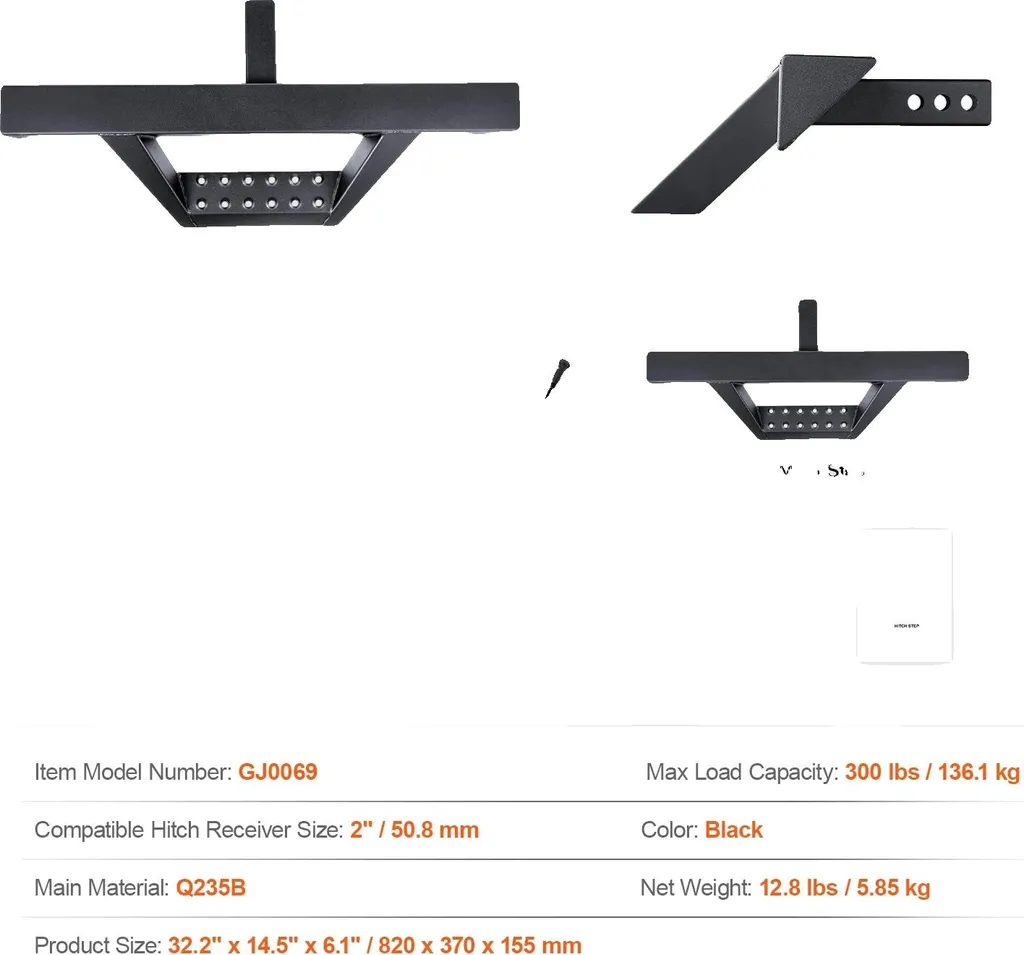 Adaptateur de tube irrégulier en acier pour porte-vélo de hayon SUV