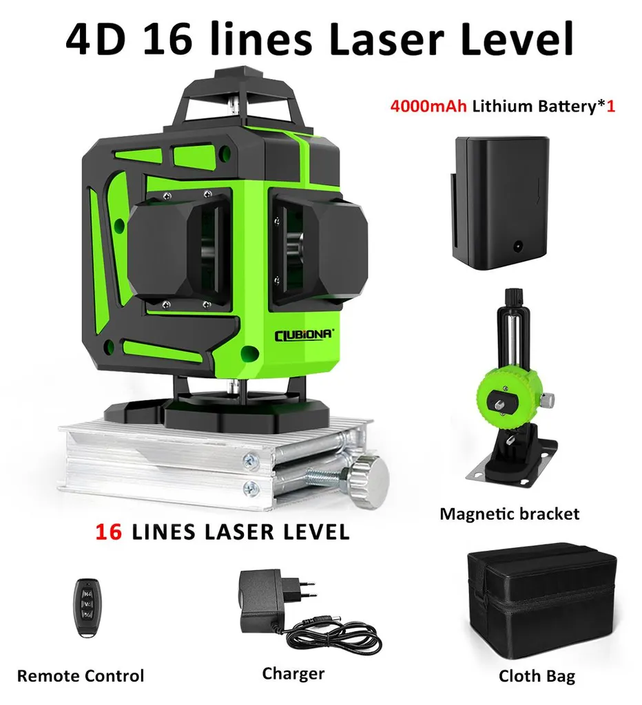 Niveau laser vert IE16CD à 16 lignes avec télécommande de précision - 2