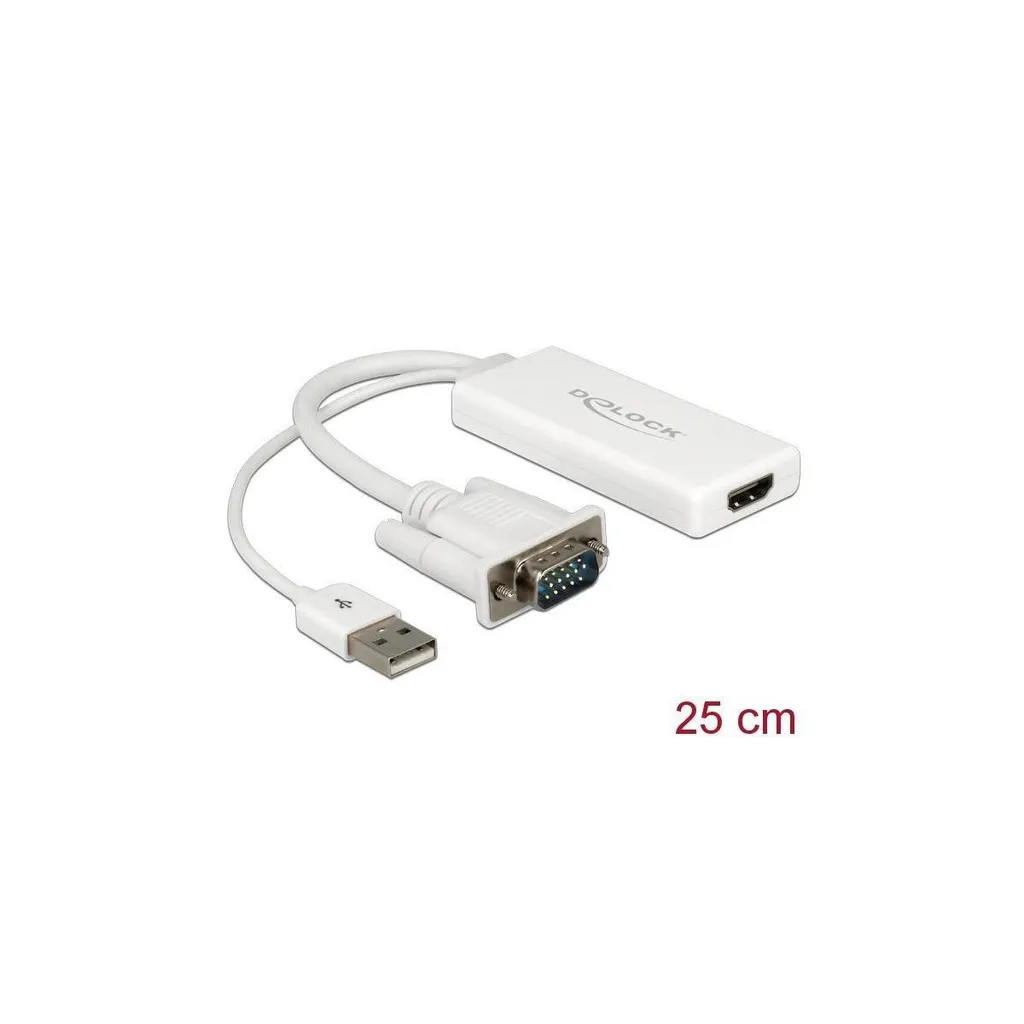 Solution Ecran Noir : Adaptateur VGA vers HDMI avec Audio USB Intégré