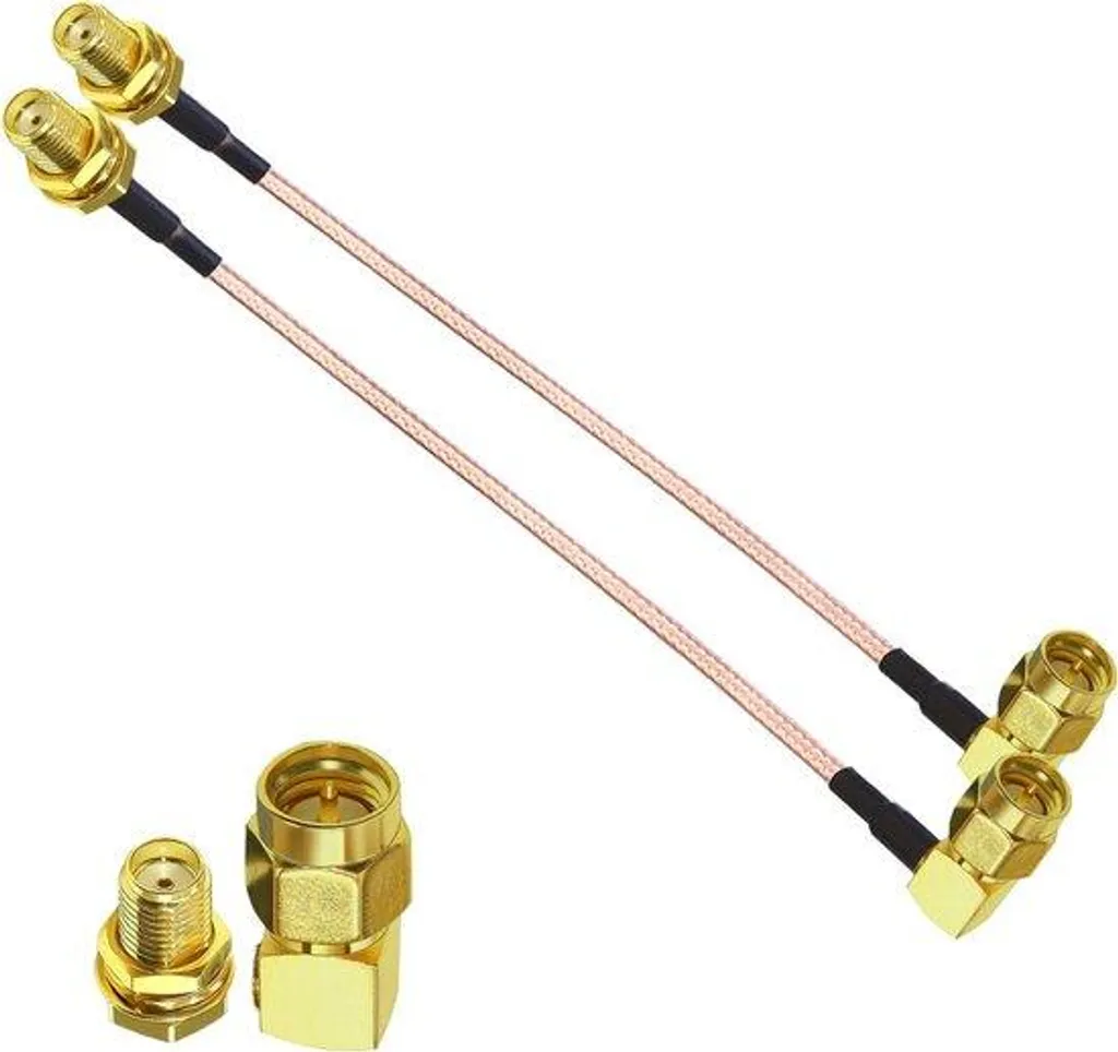 Adaptateur SMA coudé RG316 pour éviter la torsion de câble antenne