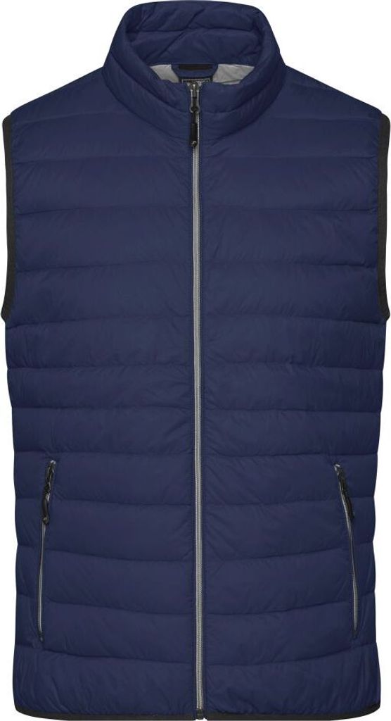 Leichte Daunenweste im klassischen Design navy/silver, Gr. 3XL