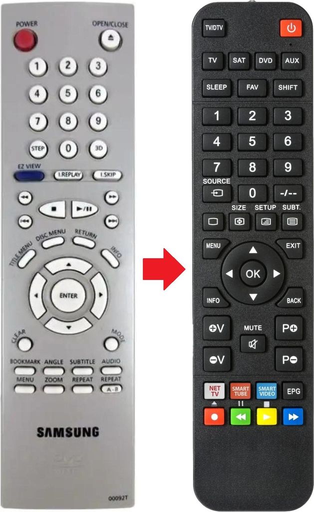 Fernbedienung geeignet für SAMSUNG DVD-E232