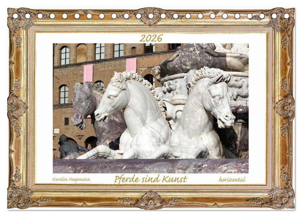 Pferde sind Kunst - horizontal (Tischkalender 2027 DIN A5 quer), CALVENDO Monatskalender