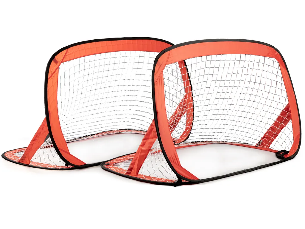 Buts de football enfants stables et sécurisés - Lot de 2 cages foot