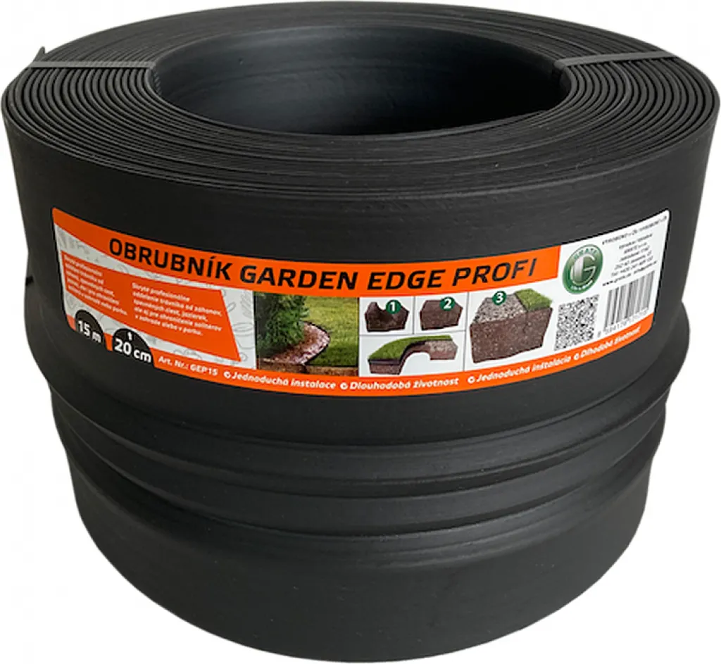 Nohel Garden Bordure de Jardin Garden Edge Profi XL Noire 15x0,2m d2mm