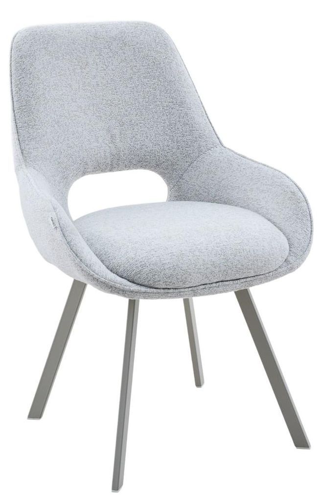 HOMLA ALAGI Stuhl in Stoff grau 57x63x82 cm Produktbild 