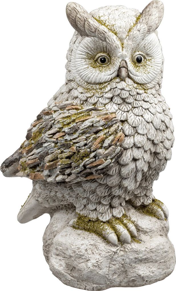 Eule Uhu Kauz Deko Garten Tier Vogel Figur Skulptur Schneeeule Schleiereule