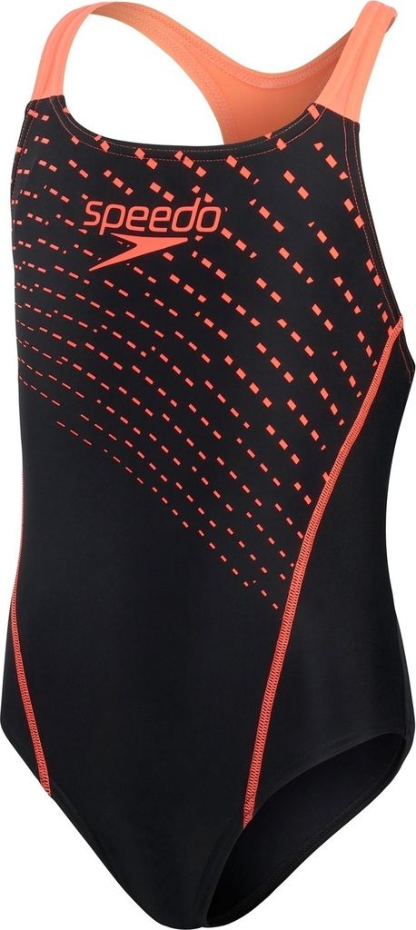 SPEEDO Medley Logo Mdlt Jf Black/Red Badeanzug Kinder schwarz 164