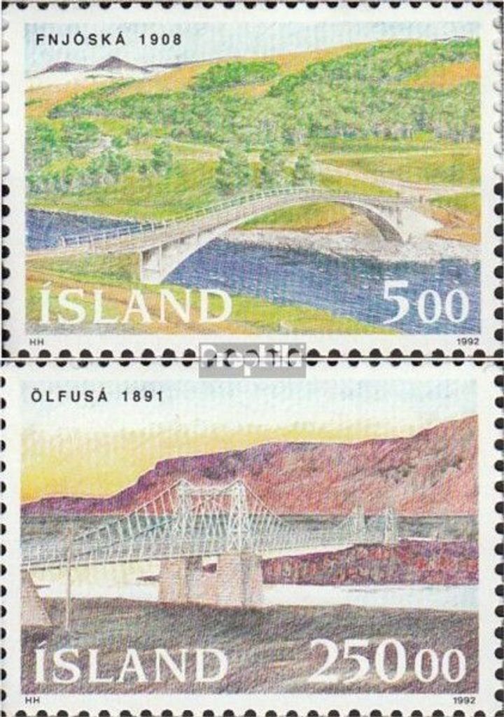 Briefmarken Island 1992 Mi 768-769 (kompl.Ausg.) postfrisch Produktbild 
