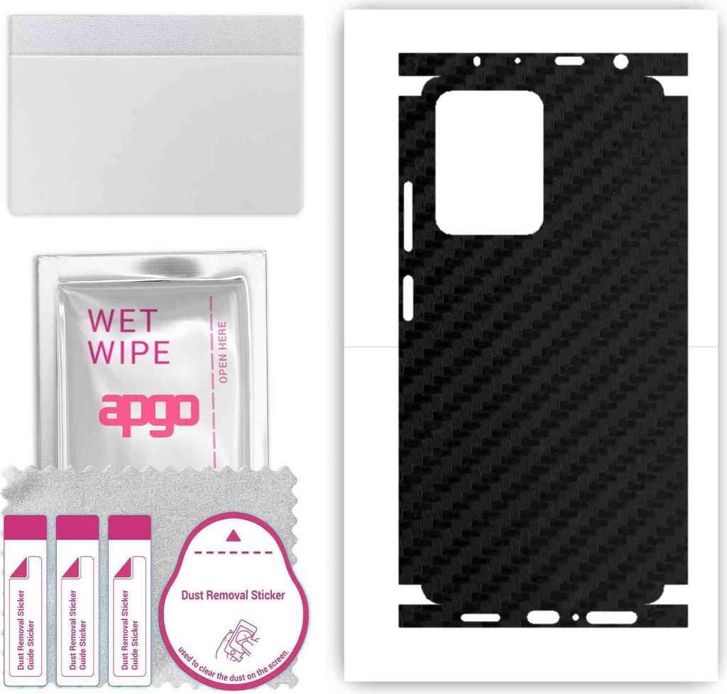 apgo Rückseite + Seiten Schutzfolie, Skin, kompatibel mit Xiaomi Redmi Note 12 Pro, Hinten Displayschutzfolie aus Vinylfolie, kratzfest, einfache ...