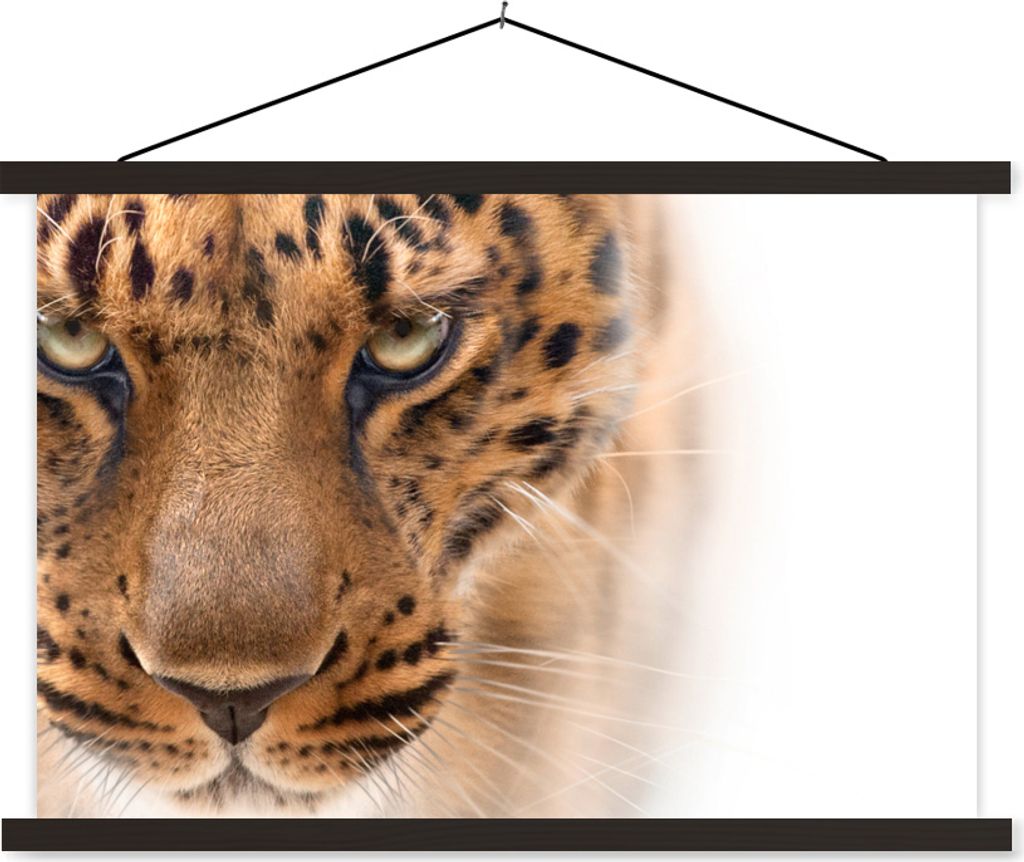 MuchoWow® Textilposter Leopard - Pelz - Weiß 60x40 cm mit Produktbild 