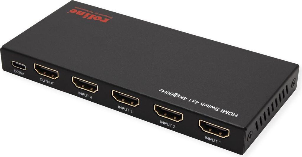 ROLINE 4K HDMI Switch, 4-fach, mit Fernbedienung