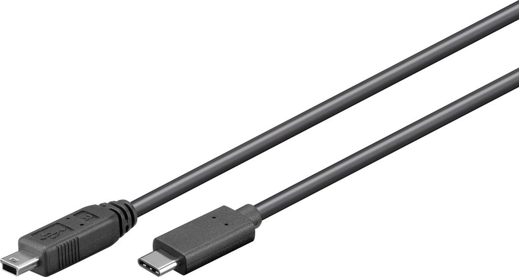 USB-C 3.1 Verbindungskabel C-Stecker -> Mini-B Stecker 1,0m Produktbild 2