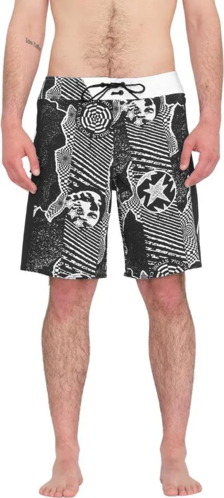 Maillot de Bain Surf Volcom Lido Iconic Mod 19 Noir Blanc Performance