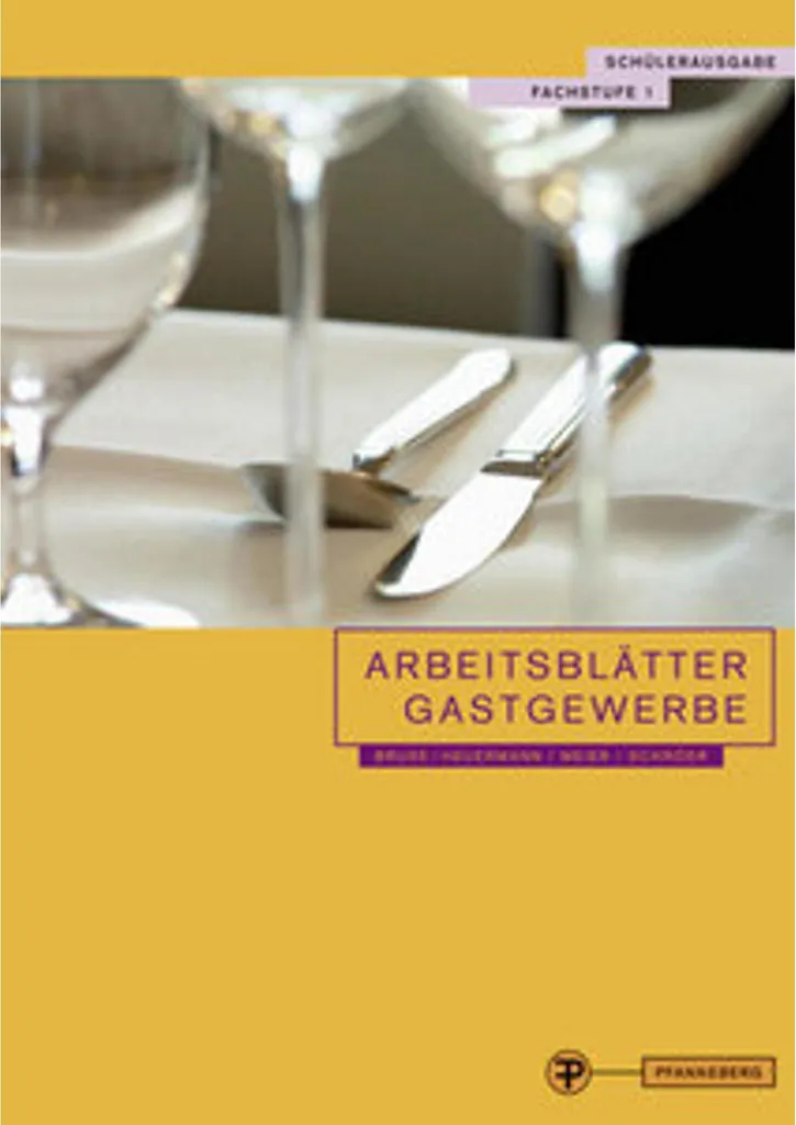 Cahier d'activités Hôtellerie Restauration Fachstufe 1 pour Apprentis