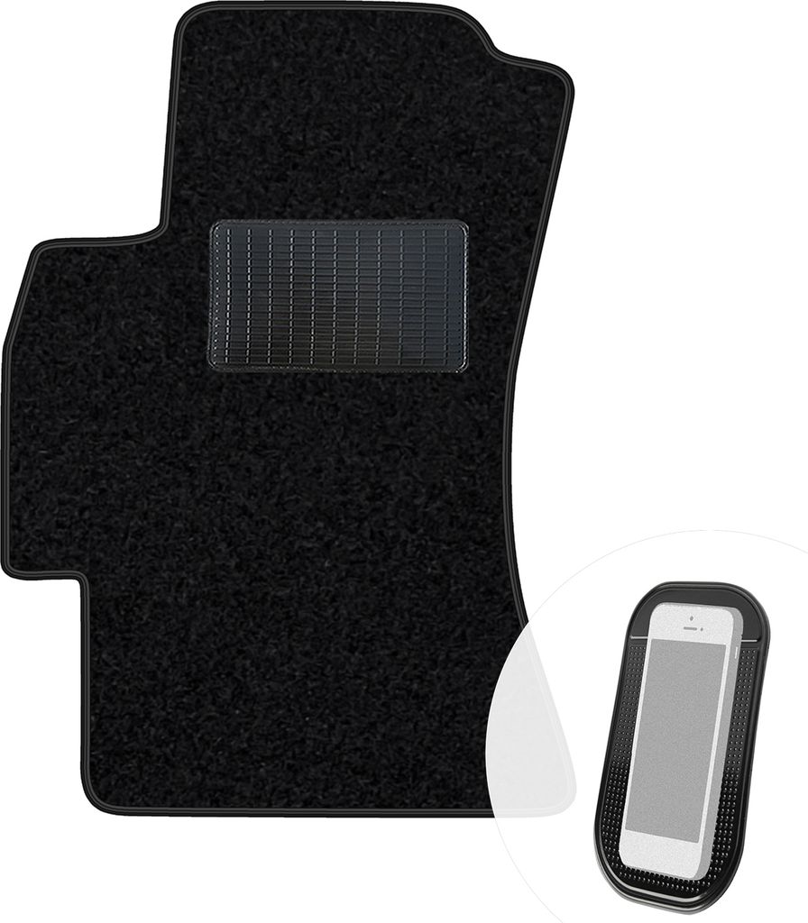moto-MOLTICO Fahrer Fußmatte Auto Velours Fahrerseite Autoteppiche Schwarz Fahrermatte 1-teilig passend für Subaru Forester III Impreza III Legac...