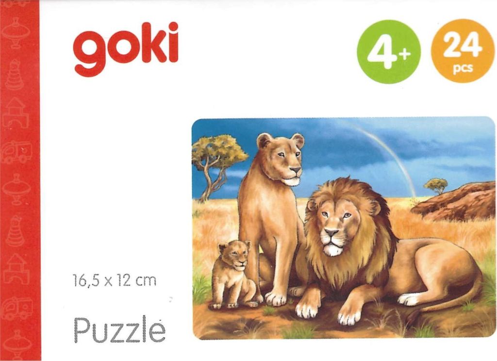 Goki Mini puzzle en bois - Animaux sauvages Image du produit 