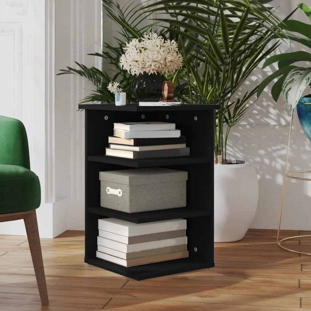 The Living Store Mensola Laterale Nera 35x35x55 cm | Arredo Design