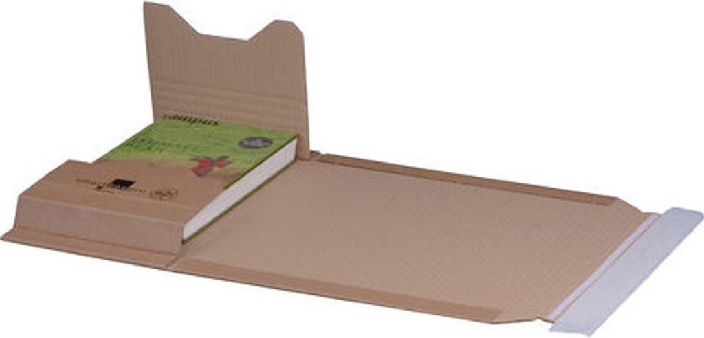 25x Universalverpackung 249x165mm bis 60mm Höhe Selbstklebeverschluss Aufreißfaden A5+ braun