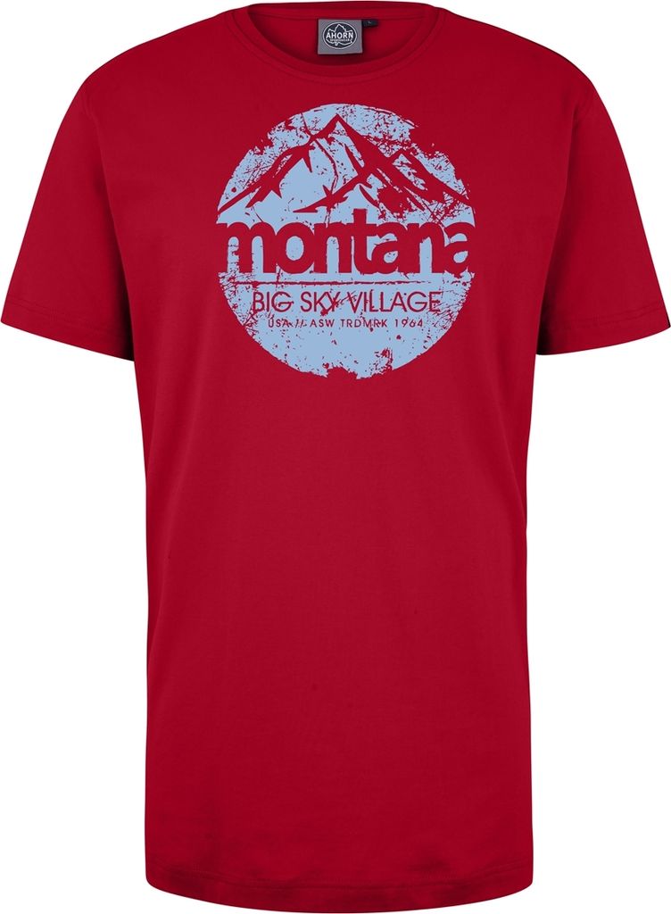 Übergrößen T-Shirt Sky Village Eisblau AHORN SPORTSWEAR cayenne red 8XL