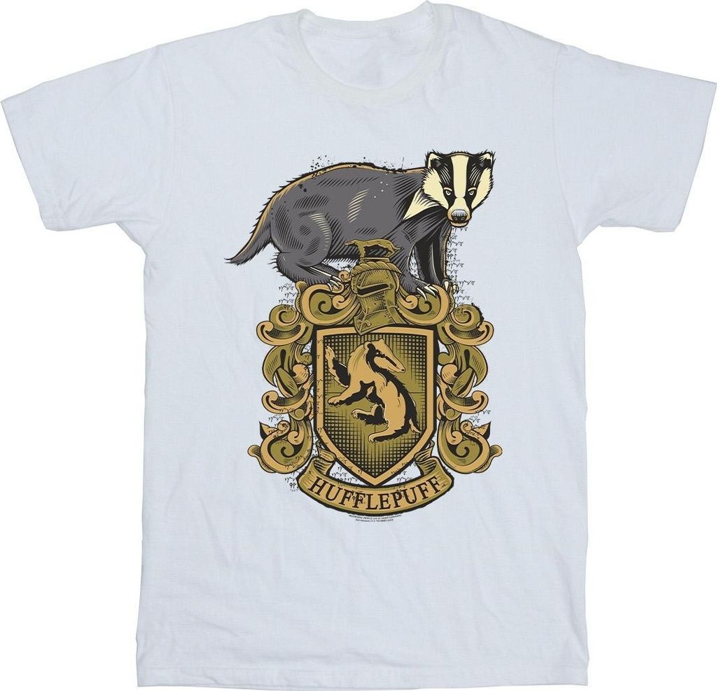 Harry Potter - "Hufflepuff" T-Shirt für Herren BI31049 (4XL) (Weiß)