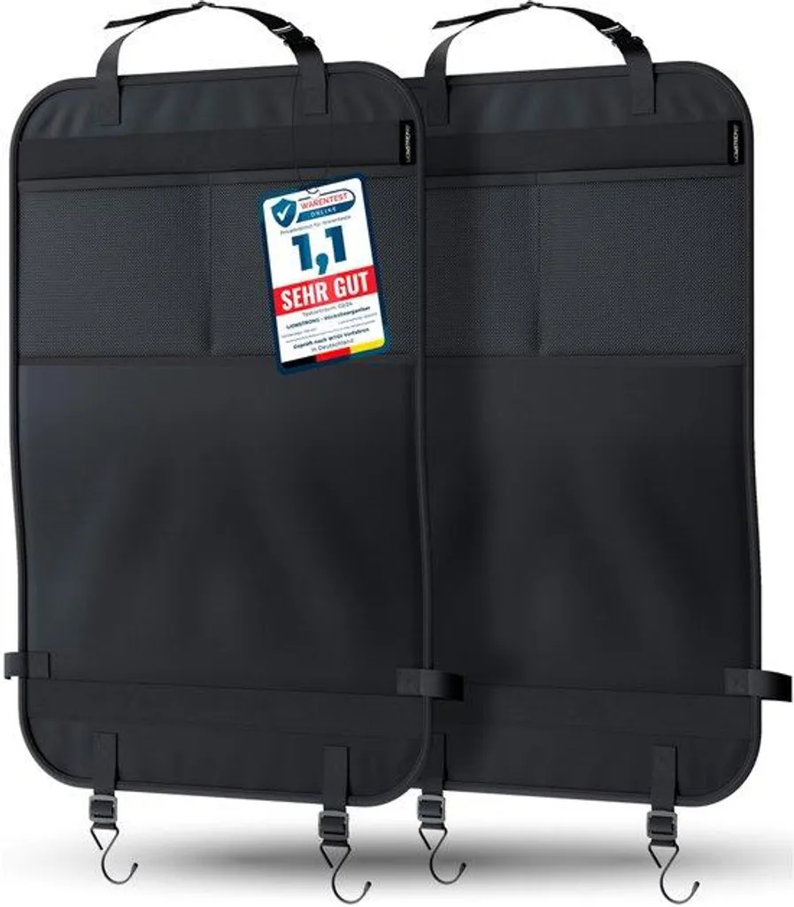 Organiseur de rangement arrière pour voiture imperméable noir multi-poches