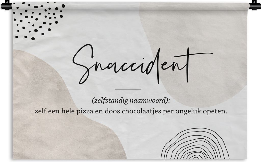 MuchoWow Wandteppich Wandbehang Zitate - Snaccident definition - Sprichwörter - Wörterbuch 90x60 cm Tapisserie Dekoration Wandtuch - Wandskulpt...