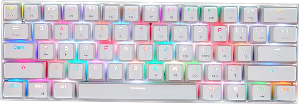 Motospeed CK62 Mechanische Tastatur, Bluetooth, kabelgebunden, Dual-Modus-Aufladung, kleine Tastatur, Multimedia-Taste, RGB-Licht, tragbar, 61 Tast...