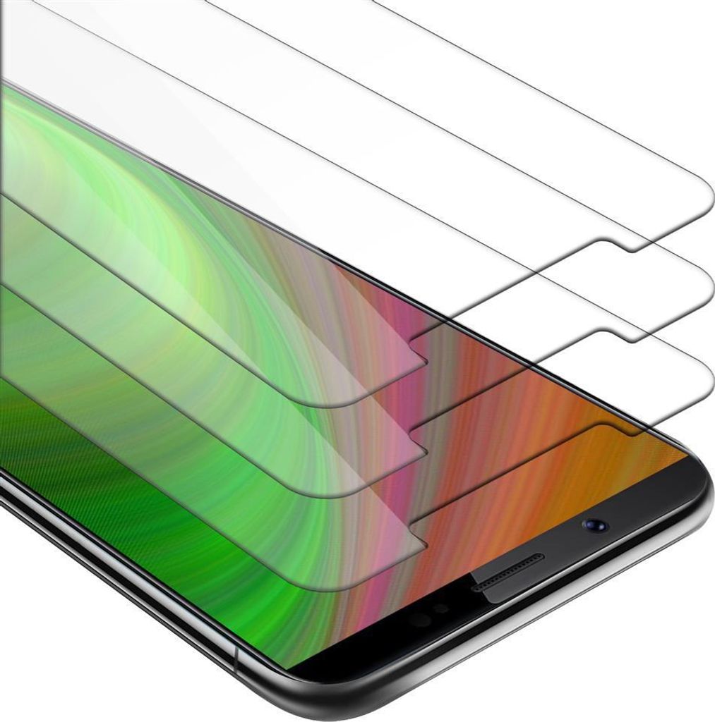 Cadorabo 3x Panzer Folie für Vivo V7 Schutzfolie in Transparent Folie Tempered Display-Schutzglas