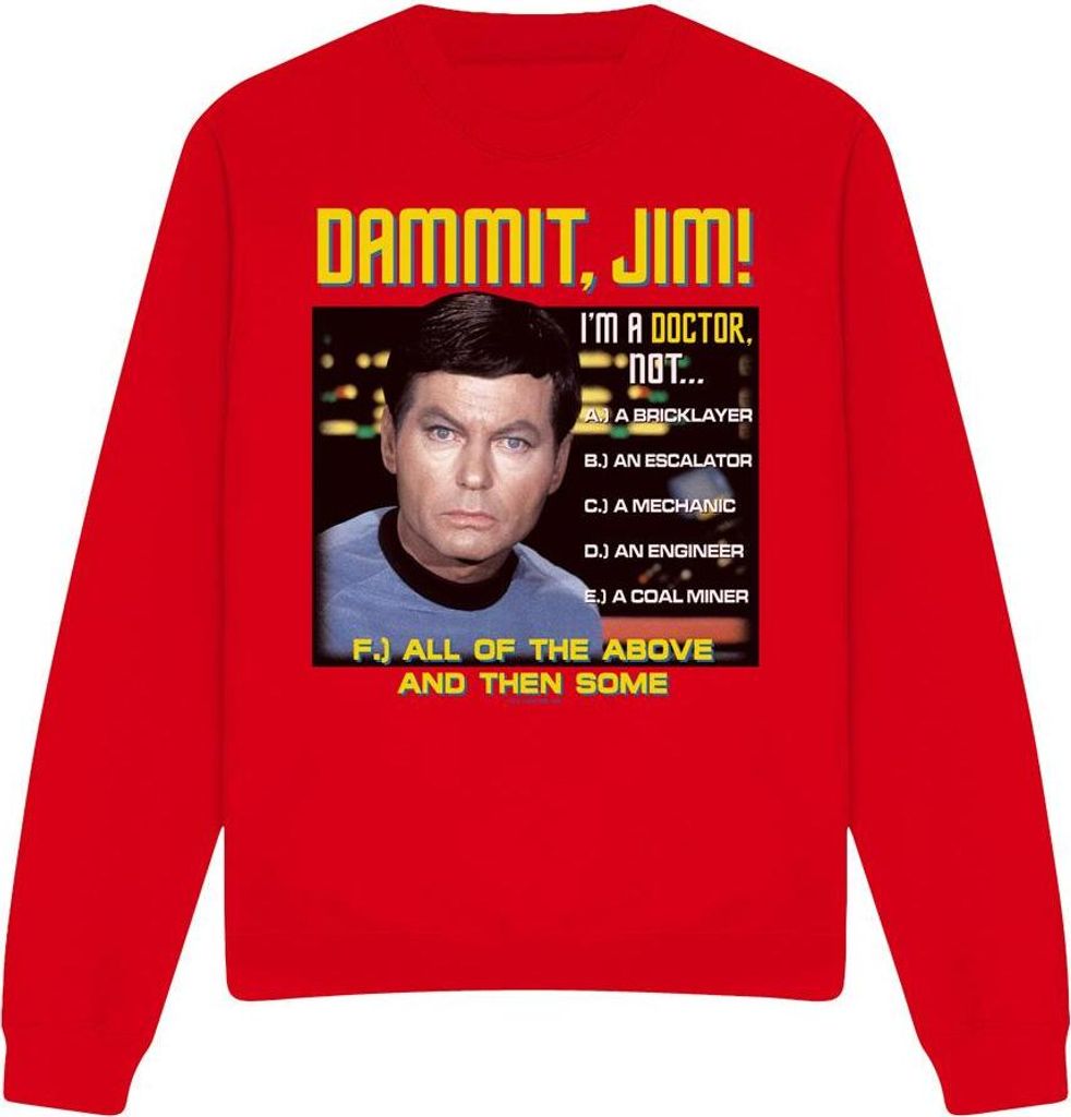 Star Trek - "All of the Above" Sweatshirt für Herren/Damen Uni TV12020 (S) (Rot)