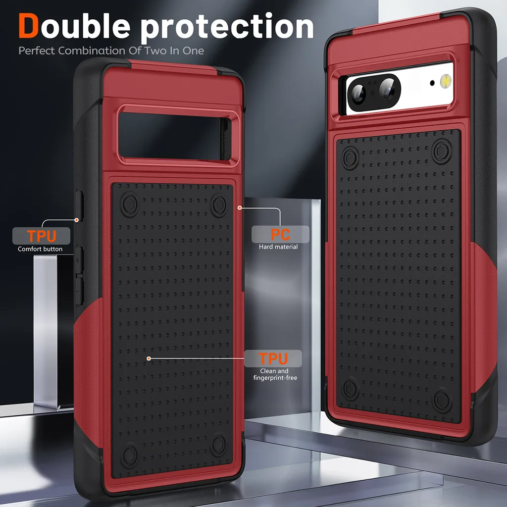 Custodia Antiurto Pixel 7 Pro Custodia Robusta Per Google Pixel 8 7 Pro 7A - Antiurto, Resistente, Armatura, Design Rugged, TPU+plastica Griglia Golf 7