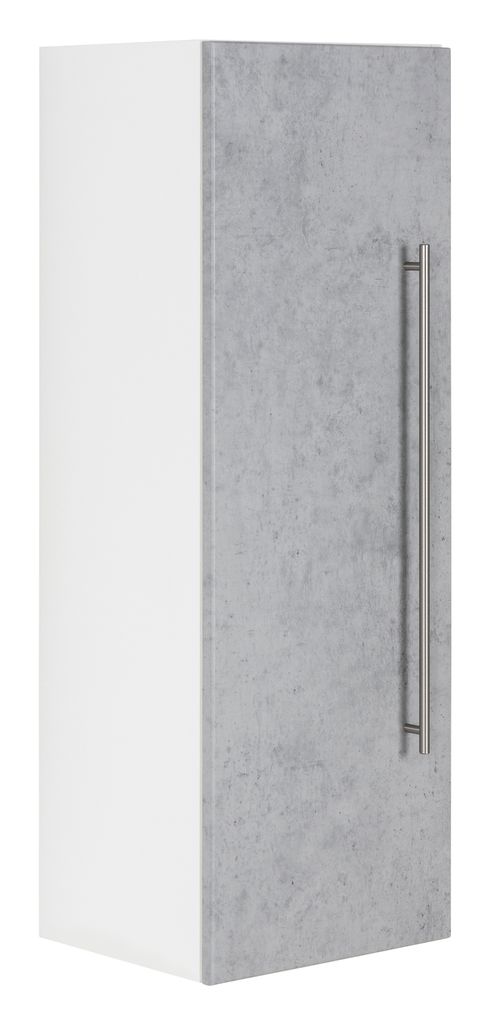 Hochschrank SANTINI 100cm weiss matt mit Tür Beton : Beton Varianten: Beton