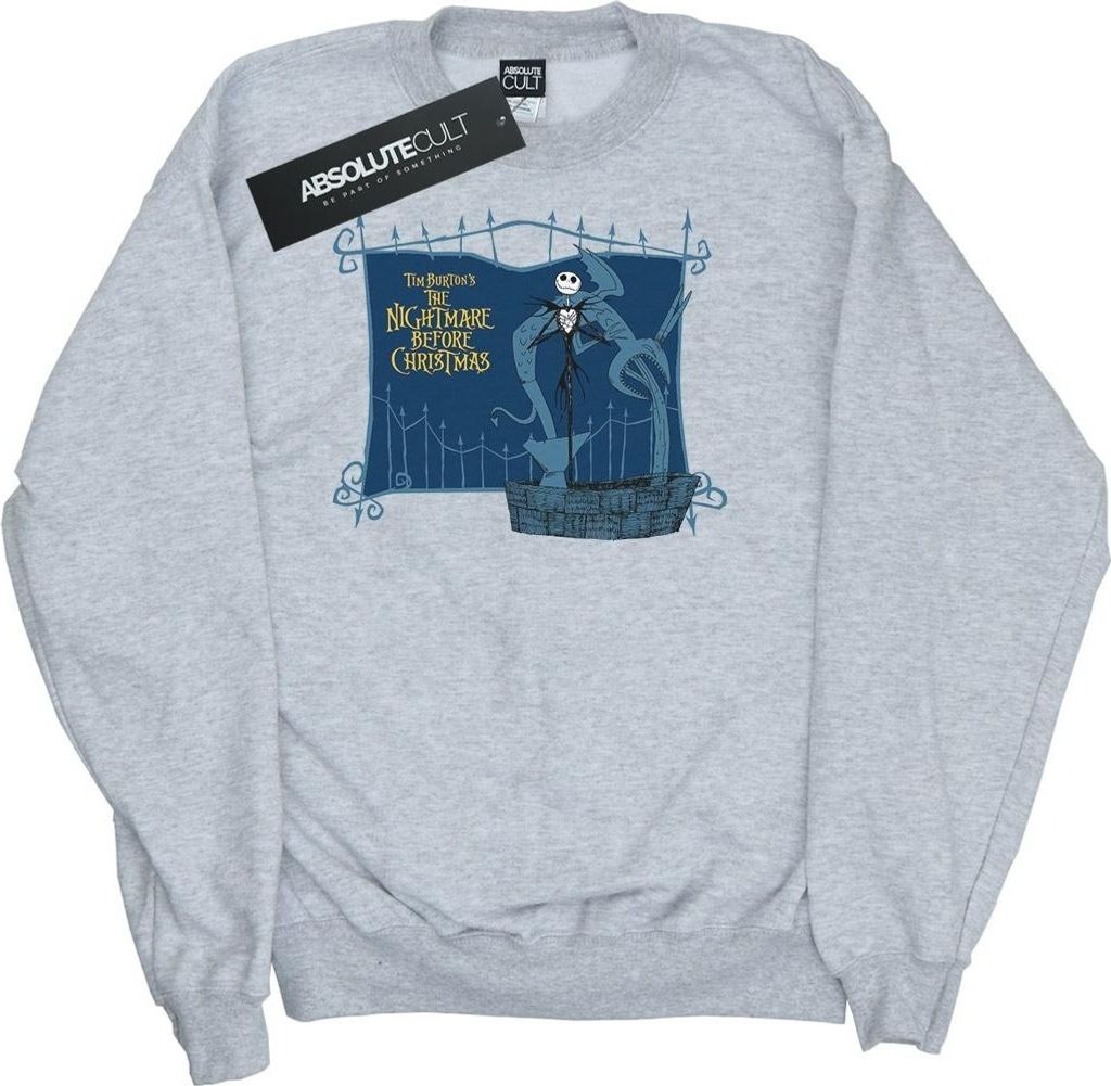 Disney - "Nightmare Before Christmas Jack And The Well" Sweatshirt für Mädchen BI31170 (152-158) (Grau)