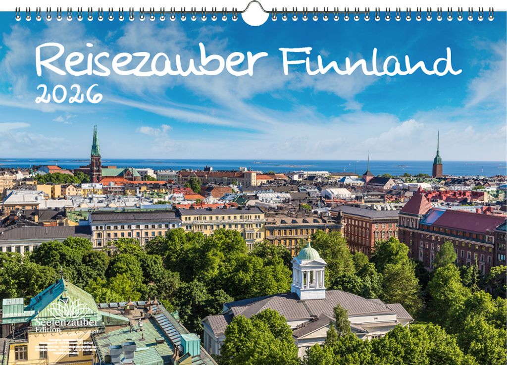 Reisezauber Finnland DIN A3 Kalender für 2026 Helsinki Stadt Reise Land Urlaub - Seelenzauber