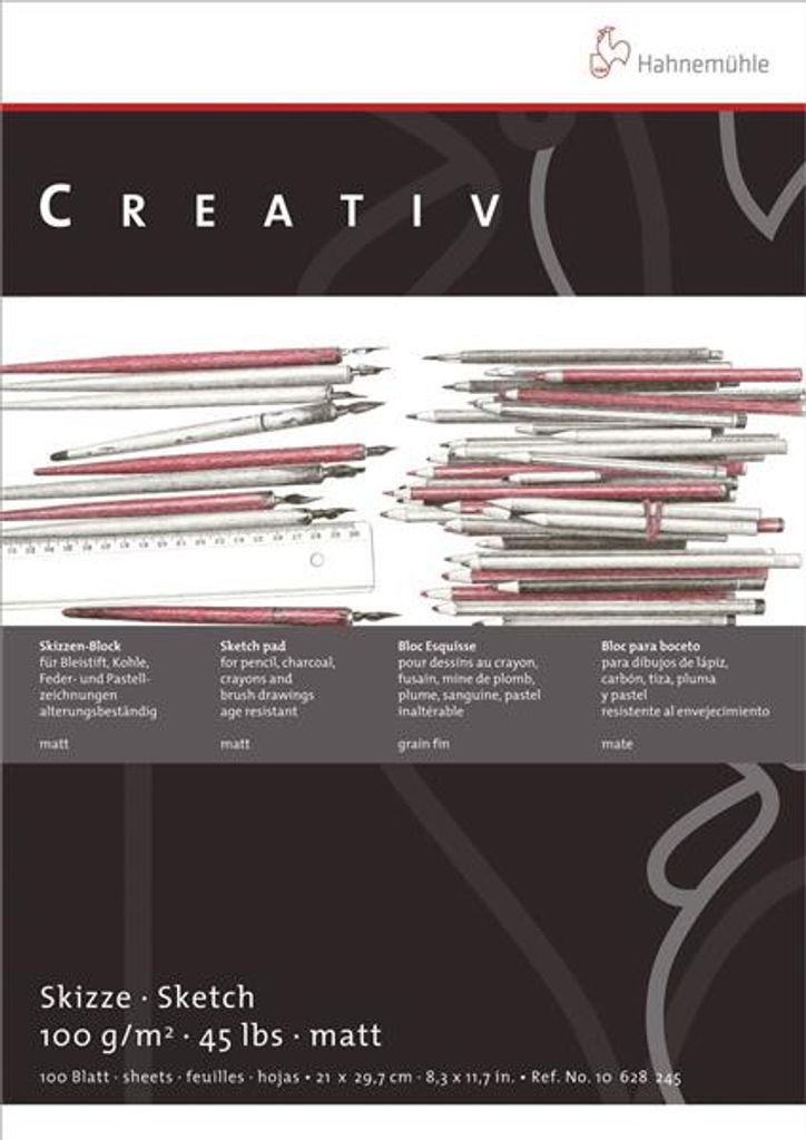 Hahnemühle 10 628 245 Skizzenblock Creativ A4 100 g/qm 100 Produktbild 
