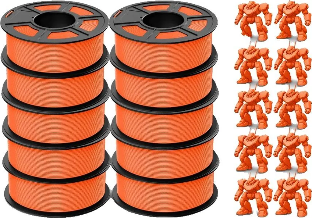 Filament PLA Meta Orange 1,75 mm Haute Résistance - Pack de 10 Unités