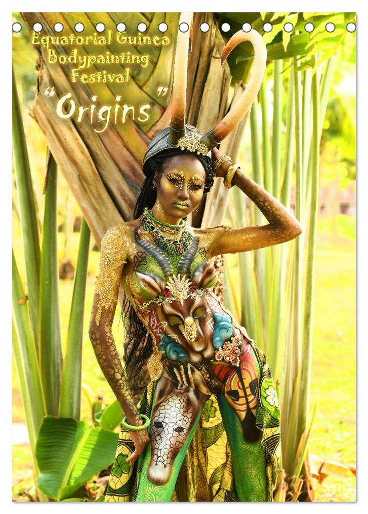 Equatorial Guinea Bodypainting Festival "Origins" (Tischkalender 2027 DIN A5 hoch), CALVENDO Monatskalender
